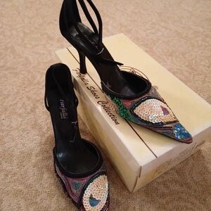 Elegant Multicolor Sequin Heels